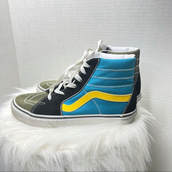 VANS SK8 Hi Top Mix Match Yellow, Green Turquoise - Picture 9 of 10